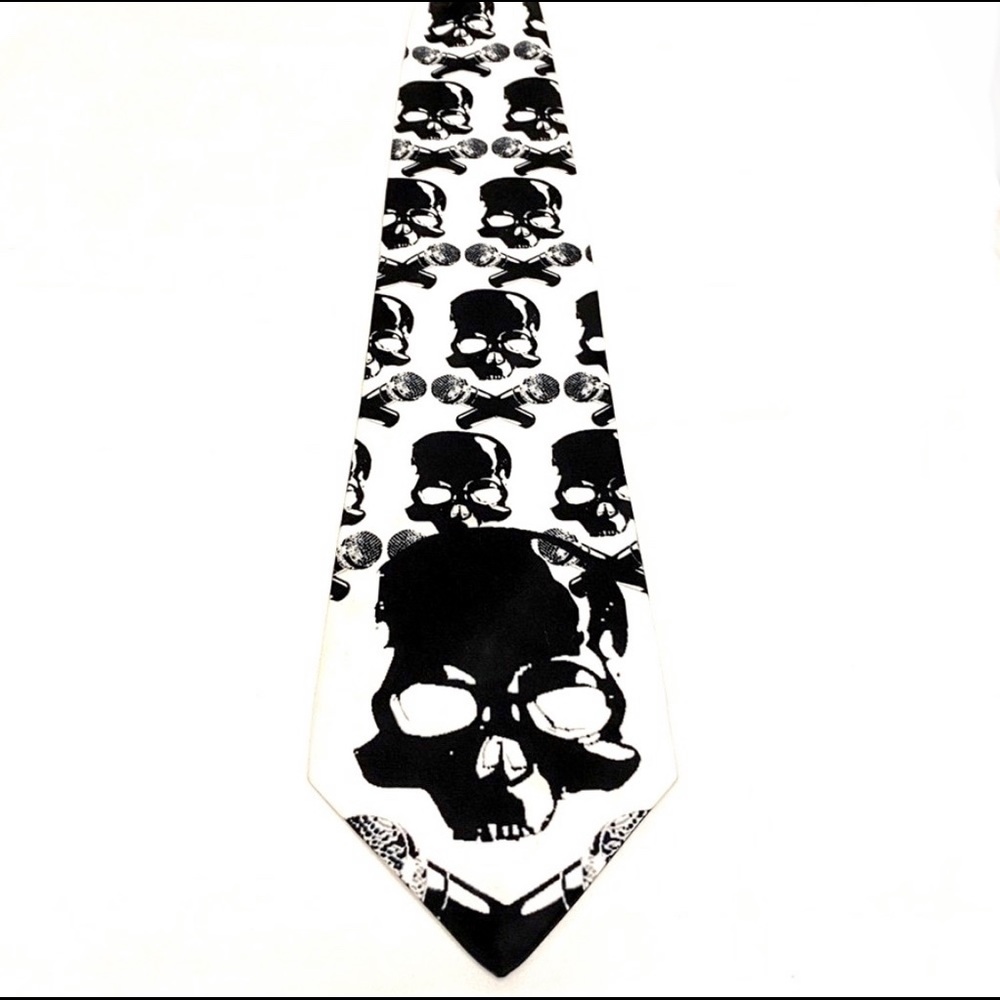 Zazzle Skull & Crossbones Microphone Tie 🤩 WOW!